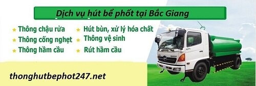 Các dịch vụ thông tắc bể phốt tại Bắc Giang